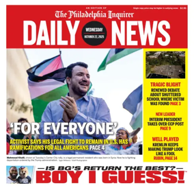 Cover of Philadelphia Daily News