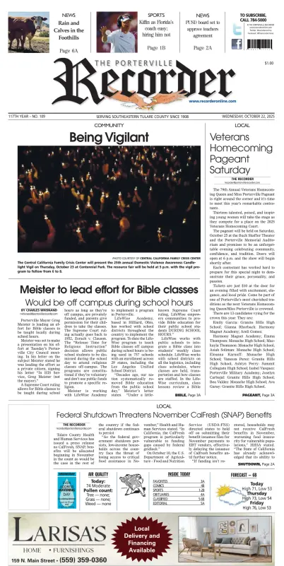 Cover of Porterville Recorder