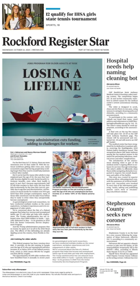 Cover of Rockford Register Star