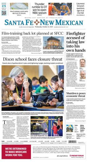 Cover of Santa Fe New Mexican