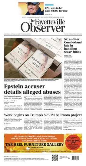 Cover of The Fayetteville Observer