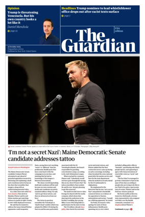 Cover of The Guardian (USA)