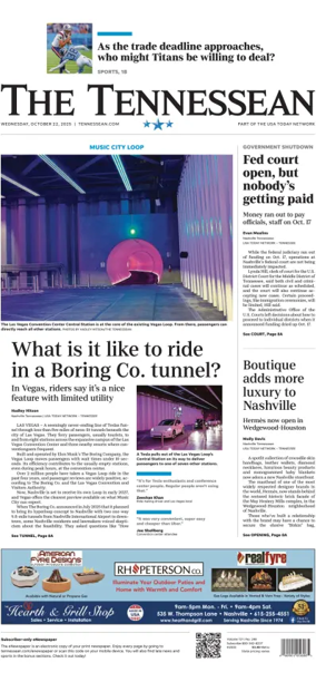 Cover of The Tennessean