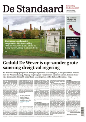 Cover of De Standaard