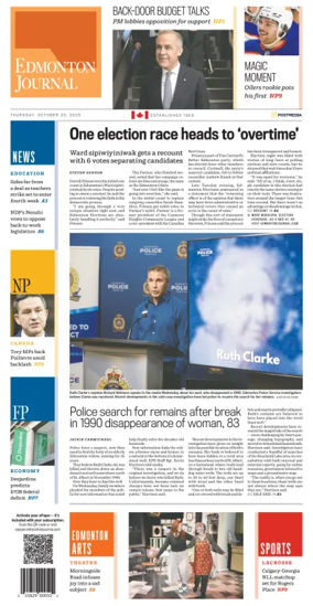 Cover of Edmonton Journal
