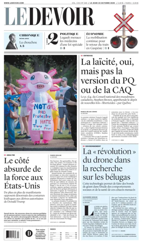 Cover of Le Devoir