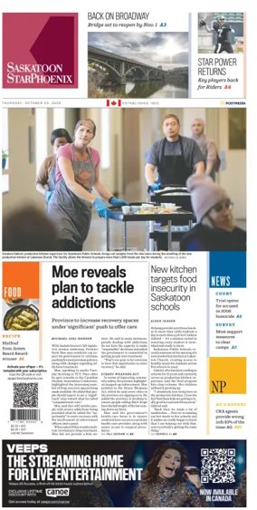 Cover of Saskatoon StarPhoenix