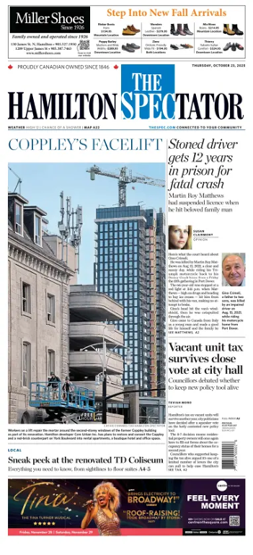 Cover of The Hamilton Spectator