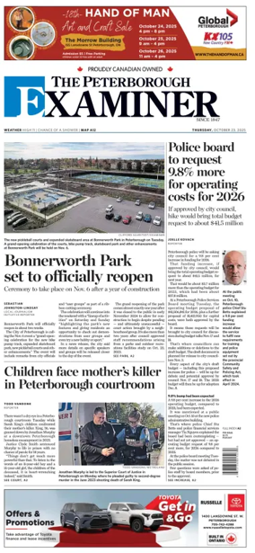 Cover of The Peterborough Examiner