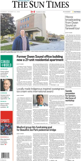 Cover of The Sun Times (Owen Sound)