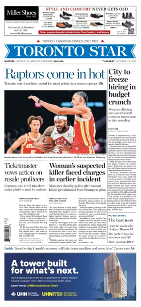 Cover of Toronto Star