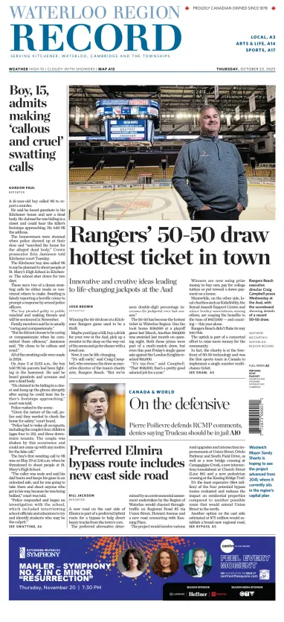 Cover of Waterloo Region Record