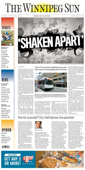 Cover of Winnipeg Sun