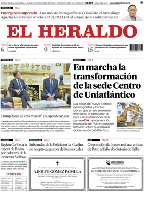 Cover of El Heraldo (Colombia)