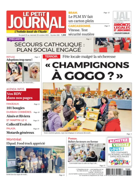 Cover of Le Petit Journal - L'hebdo local de l'Aude
