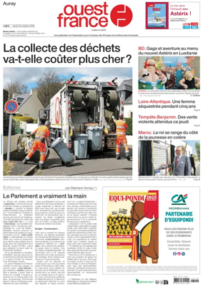 Cover of Ouest France (Auray)