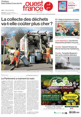 Cover of Ouest France (Challans / Saint-Gilles-Croix-de-Vie)