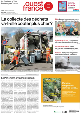 Cover of Ouest France (La Roche-sur-Yon)