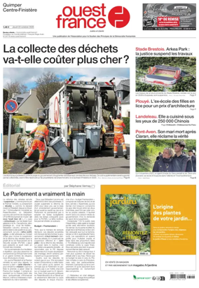 Cover of Ouest France (Quimper)