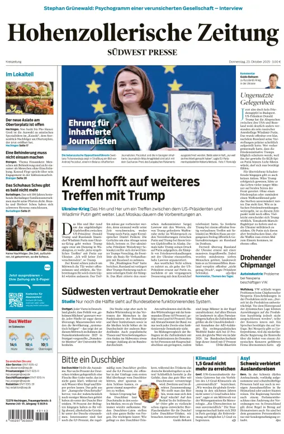 Cover of Hohenzollerische Zeitung