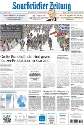 Cover of Saarbruecker Zeitung