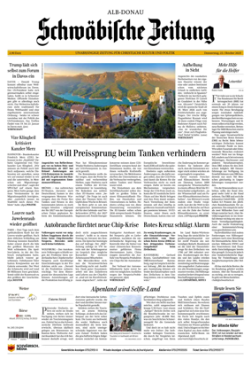 Cover of Schwaebische Zeitung (Alb-Donau)