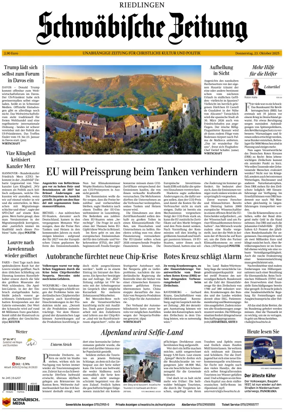 Cover of Schwaebische Zeitung (Riedlingen)