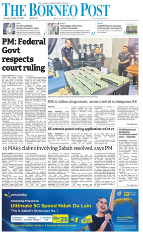 Cover of The Borneo Post (Sabah)