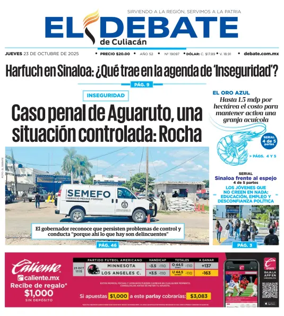 Cover of El Debate de Culiacán