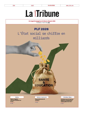 Cover of La Nouvelle Tribune