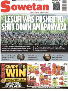 Cover of Sowetan