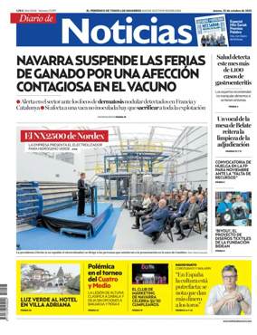 Cover of Diario de Noticias (Spain)