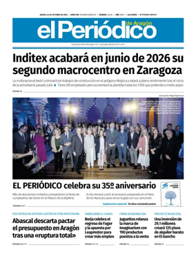Cover of El Periódico Aragón