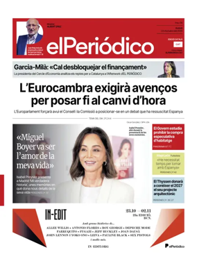 Cover of El Periódico de Catalunya (Català)