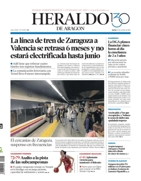 Cover of Heraldo de Aragón