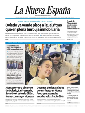Cover of La Nueva España (Oviedo)