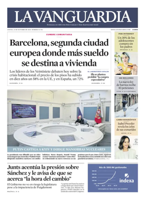 Cover of La Vanguardia
