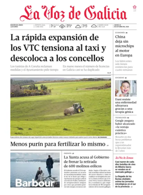 Cover of La Voz de Galicia (Monforte)