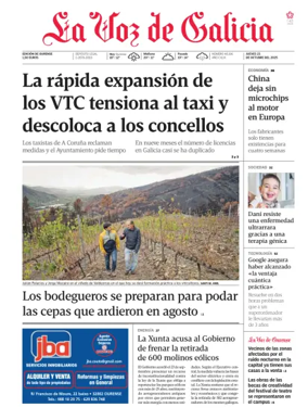 Cover of La Voz de Galicia (Ourense)