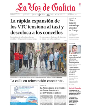 Cover of La Voz de Galicia (Pontevedra)