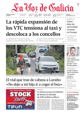 Cover of La Voz de Galicia (Santiago)