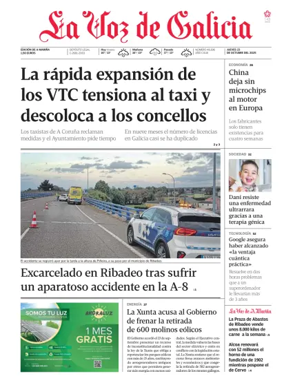 Cover of La Voz de Galicia (Viveiro)