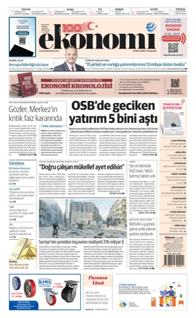 Cover of Dünya Gazetesi