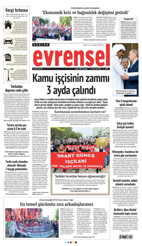 Cover of Evrensel Gazetesi