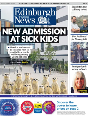 Cover of Edinburgh Evening News