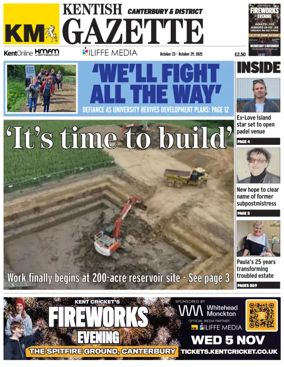 Cover of Kentish Gazette Canterbury & District