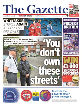 Cover of Teesside Evening Gazette