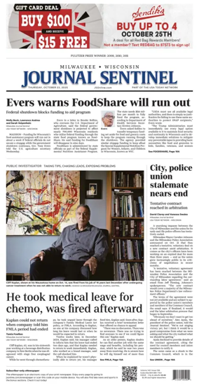 Cover of Milwaukee Journal Sentinel