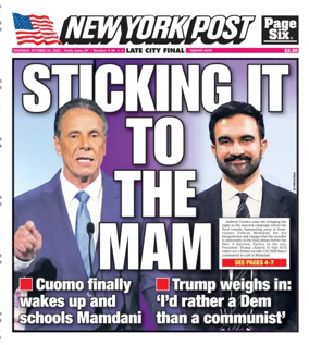 Cover of New York Post