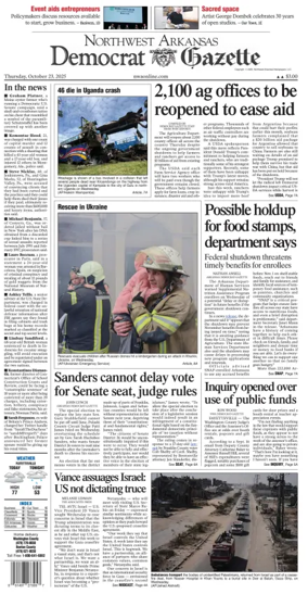 Cover of Northwest Arkansas Democrat-Gazette